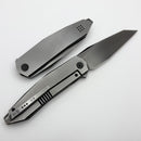 We Knife Tally Polished Gray Titanium Handle w/ Polished Gray M390 WE23090-3