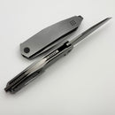 We Knife Tally Polished Gray Titanium Handle w/ Polished Gray M390 WE23090-3