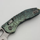 Microtech Marfione Select Manual Stitch RAM LOK Titanium Handles & Stonewash M390MK w/ Double Vapor Blast & Blue Accents 169RL-10MS2 (In House Modified)