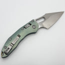Microtech Marfione Select Manual Stitch RAM LOK Titanium Handles & Stonewash M390MK w/ Double Vapor Blast & Blue Accents 169RL-10MS2 (In House Modified)