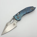 Microtech Marfione Select Manual Stitch RAM LOK Titanium Handles & Stonewash M390MK w/ Double Vapor Blast & Blue Accents 169RL-10MS2 (In House Modified)