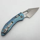 Microtech Marfione Select Manual Stitch RAM LOK Titanium Handles & Stonewash M390MK w/ Double Vapor Blast & Blue Accents 169RL-10MS2 (In House Modified)