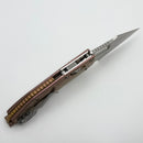Microtech Marfione Select Manual Stitch RAM LOK Titanium Handles & Stonewash M390MK w/ Double Vapor Blast & Blue Accents 169RL-10MS2 (In House Modified)