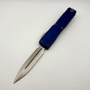 PRE-OWNED Microtech Ultratech Gen IV D/E Stonewash Standard w/ Navy Blue Handle 11224-10NA