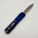 PRE-OWNED Microtech Ultratech Gen IV D/E Stonewash Standard w/ Navy Blue Handle 11224-10NA