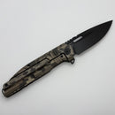 We Knife Tracks Desert Terrain Titanium Handle w/ Black Stonewash M390 WE23059-3