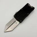 PRE-OWNED Microtech Exocet II w/ Black Aluminum Handle & Stonewash Spartan M390MK 1155-10