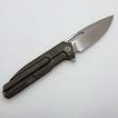 We Knife Tracks Bronze Titanium Handle w/ Hand Satin M390 WE23059-2