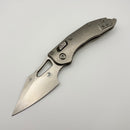 PRE-OWNED Marfione Select Manual M-Stitch RAM LOK Slab Side Titanium Handles w/ Bronze Accents & Stonewash M390MK 169MRL-10MS1