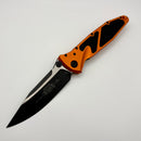 PRE-OWNED Microtech Socom Elite Manual Black S/E w/ Orange Handles 160-1OR