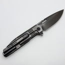 We Knife Tracks Polished Gray Titanium Handle w/ Polished Gray M390 WE23059-1