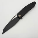 We Knife Tally Black Titanium Handle w/ Black Stonewash M390 WE23090-1