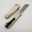 Mechforce Knives Caipira Storm Trooper Rick Lala Collab Ivory-G10 Handles w/ Black Ti Liners & M390