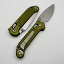 Microtech Knives LUDT Ram-Lok w/ OD Green Frag Handle & Stonewash Drop Point 1135RL-10FROD