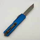 PRE-OWNED Microtech UTX-85 Gen IV w/ Blue Handle & Apocalyptic Part Serrated T/E M390MK 12334-11APBL