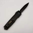 Pre-Owned Microtech Luminary D/E Full Serrated DLC Shadow w/ Tritium Inlaid Slider Signature Series 1270-3DLCTSH