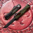 Microtech Knives Mini Hera Outbreak T/E Full Serrated M390MK Signature Series 1704M-3OBDS