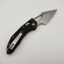 PRE-OWNED Microtech Knives Manual M-Stitch RAM LOK Black Frag Aluminum Handles & Stonewash M390MK 169MRL-10FR