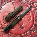 Microtech Knives Mini Hera Outbreak T/E Full Serrated M390MK Signature Series 1704M-3OBDS