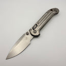 PRE-OWNED Marfione Select Microtech LUDT Ram-Lok w/ Grooved Titanium Handles & Bronze Accents & Stonewash Drop Point 1135RLG-10MS1