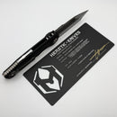 Heretic Knives Custom Wraith Auto V4 Stealth w/ American Bullfrog Inlays & Hand Ground High Sheen DLC M390 Tanto