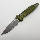 Microtech Socom Ram-Lok w/ OD Green Aluminum Frag Handles & Part Serrated S/E Apocalyptic M390MK 160RL-11APFROD