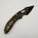PRE-OWNED Microtech Marfione Select Manual Stitch RAM LOK Baker Forge Damascus & Live Wire Carbon Fiber Handles 169RL-16MS2