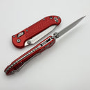 Microtech Knives LUDT Ram-Lok w/ Red Frag Handle & Stonewash Tanto 1136RL-10FRRD