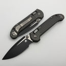 Microtech Knives LUDT Ram-Lok w/ Natural Clear Frag Handle & Black Drop Point 1135RL-1FRNC