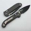 Microtech Knives LUDT Ram-Lok w/ Natural Clear Frag Handle & Black Drop Point 1135RL-1FRNC
