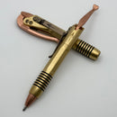 Marfione Custom Siphon Pen II Naval Brass w/ Stonewash Copper Lever & Tube