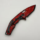 PRE-OWNED Heretic Knives Medusa M/A Red Cel Shade w/ Tanto MagnaCut H009-CS-RD
