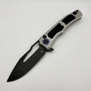 Pre-Owned Heretic Knives Wraith V4 Blizzardworn Aluminum Handles & Battle Black MagnaCut H001-8A-BLZ
