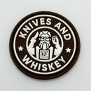 CKF Barista Knives & Whiskey Brown Velcro/PVC Patch