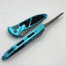 Microtech Socom Elite Auto Apocalyptic T/E Full Serrated w/ Turquoise Handle 161A-12APTQ