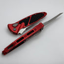 Microtech Socom Elite Auto Red Handles w/ Stonewash Tanto 161A-10RD