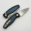 TRM Pit Bull Auto Aluminum w/ Blue Denim Micarta Inlay Handles & MagnaCut