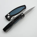 TRM Pit Bull Auto Aluminum w/ Blue Denim Micarta Inlay Handles & MagnaCut