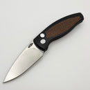 TRM Pit Bull Auto Aluminum w/ Burlap Micarta Inlay Handles & MagnaCut