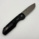 Pre-Owned Pro-Tech Vero Designs Synapse Auto w/ Black Aluminum Handle & Abalone Button w/ Blasted MagnaMax