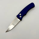 Pre-Owned Pro-Tech Duke Custom Blue Aluminum Handle & Polished Mike Irie Compound Ground 154CM Blade 2025 Custom 004