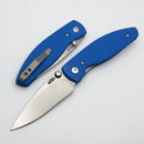TRM Atom Royal Blue 3D G-10 Contoured Sunburst Handles & MagnaCut