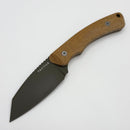Tactile Knife Redhawk Fixed Blade w/ Green Cerakote MagnaCut & Brown Micarta Handles