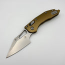 Pre-Owned Microtech Knives Manual M-Stitch RAM LOK Tan Smooth Aluminum Handles & Stonewash M390MK 169MRL-10TA