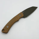 Tactile Knife Redhawk Fixed Blade w/ Green Cerakote MagnaCut & Brown Micarta Handles