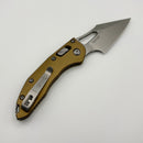 Pre-Owned Microtech Knives Manual M-Stitch RAM LOK Tan Smooth Aluminum Handles & Stonewash M390MK 169MRL-10TA
