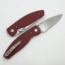 TRM Atom Ruby Red 3D G-10 Contoured Sunburst Handles & MagnaCut