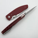 TRM Atom Ruby Red 3D G-10 Contoured Sunburst Handles & MagnaCut