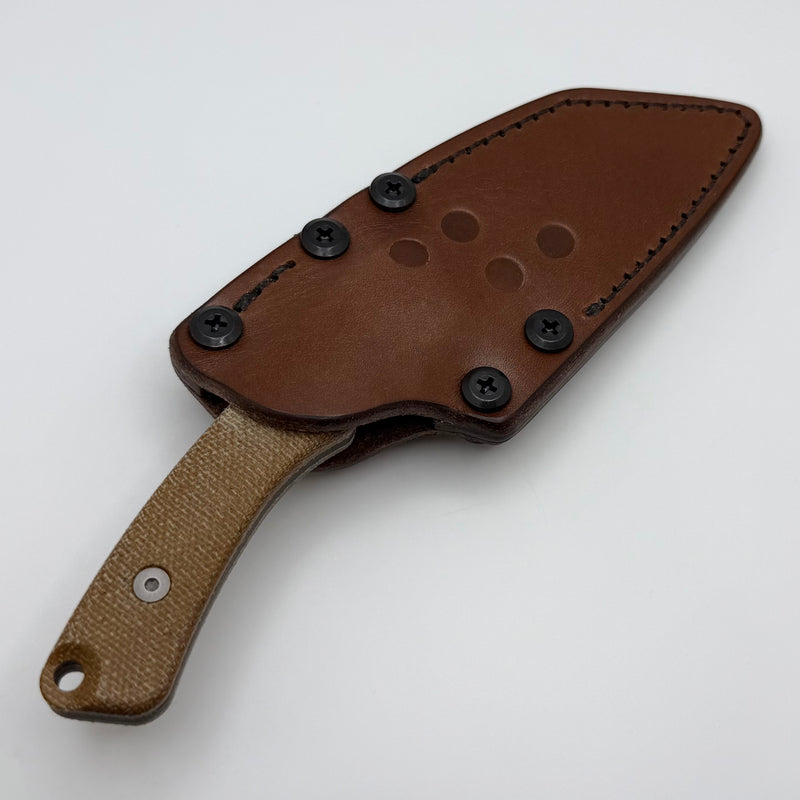 Tactile Knife Redhawk Fixed Blade w/ Green Cerakote MagnaCut & Brown Micarta Handles