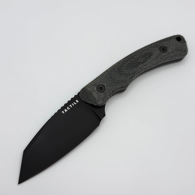 Tactile Knife Redhawk Fixed Blade w/ Black Cerakote MagnaCut & Black Micarta Handles
